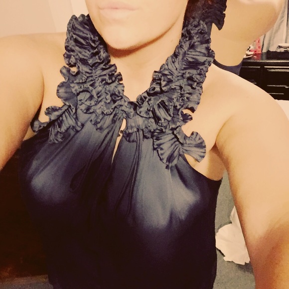 Silk ruffle top. Violet & Claire