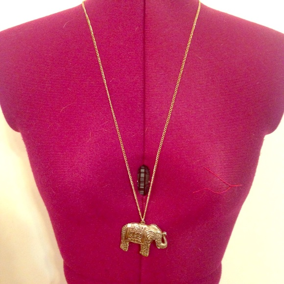 Gold Elephant Necklace