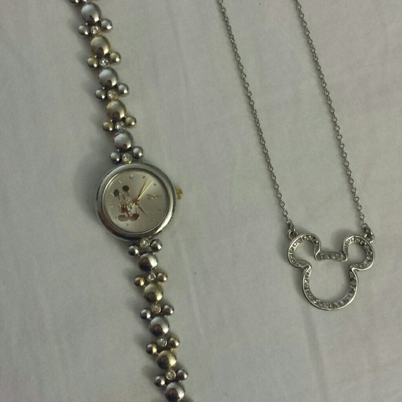 Disney watch & necklace set