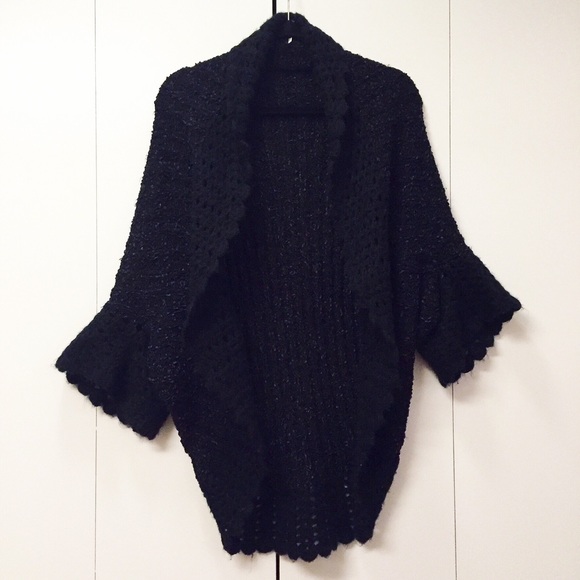 Black Sweater Cardigan / Shawl