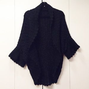 Black Sweater Cardigan / Shawl