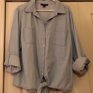 ‼️FINAL CHANCE ❗️NWOT soft denim button down