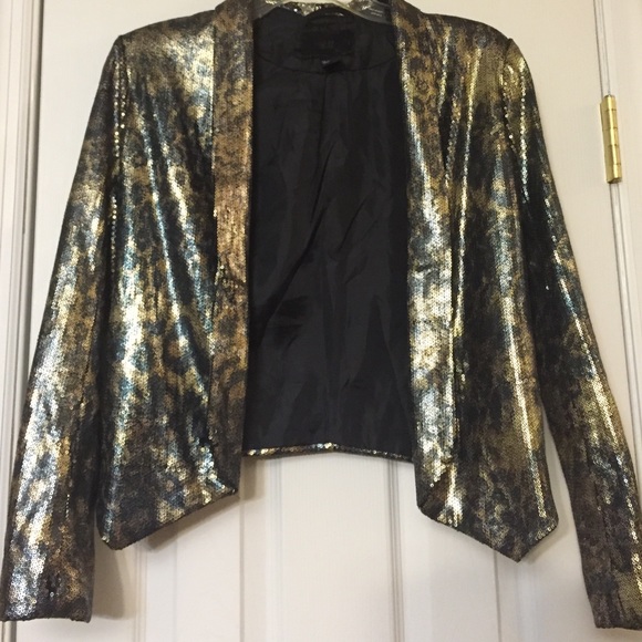 Gold sequinned blazer - Picture 2 of 4