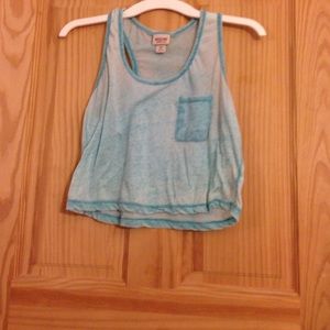 Mint greenish racer back crop top tank