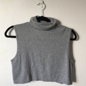 Turtle neck crop top.