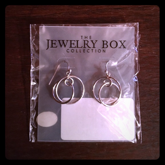 Silver Circle Earrings - Picture 1 of 2