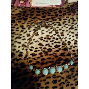 Gold and Blue Bubble Necklace