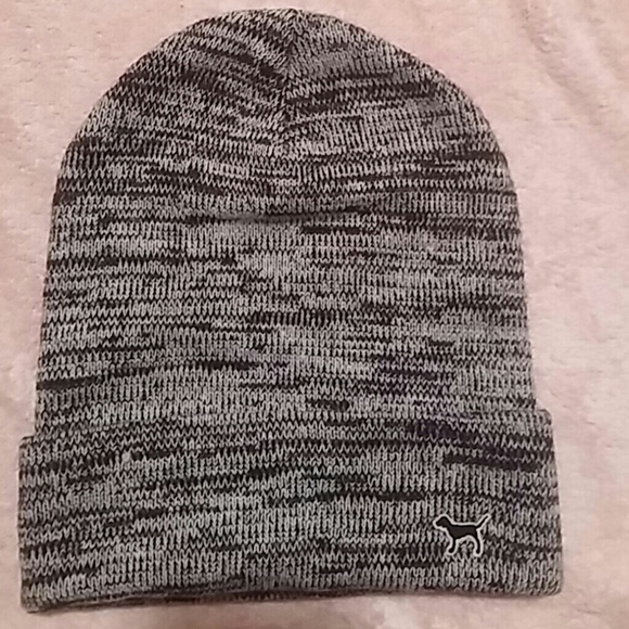 PINK Victoria's Secret Accessories - PINK by VS Black & Grey 100% Polyester Slouch Hat