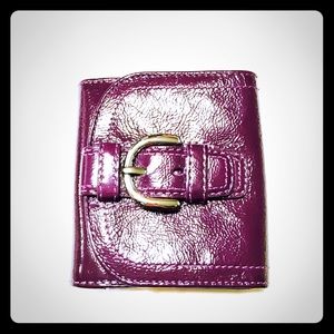Coach shiny leather wallet