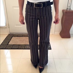 Gap size 0 pinstripe, tailored, cuffed trousers.