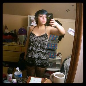 Tribal frilled top