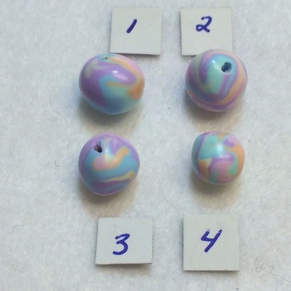 OOAK Handmade Cotton Candy Bead