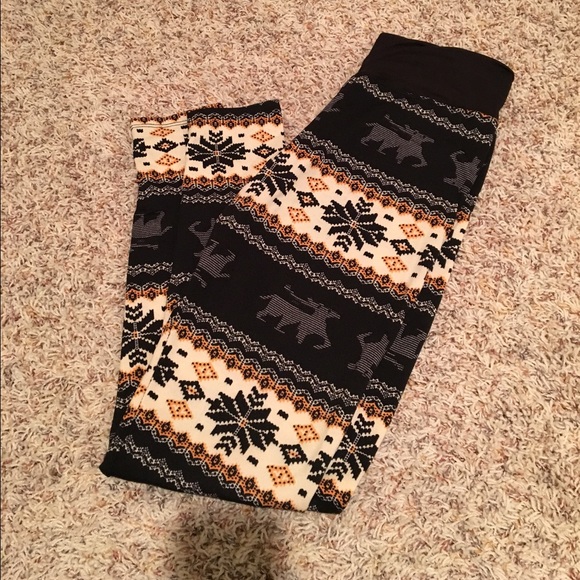 Winter fleece lined leggings