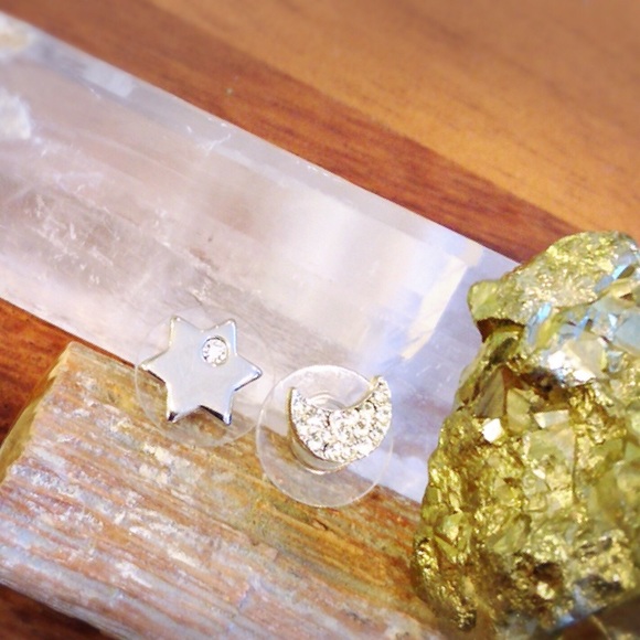 SALE!!! Star and Moon Shining Earrings