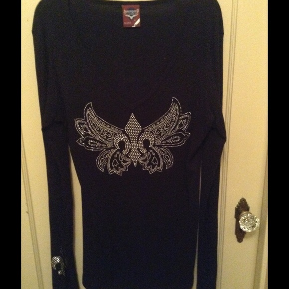 Black rhinestone shirt