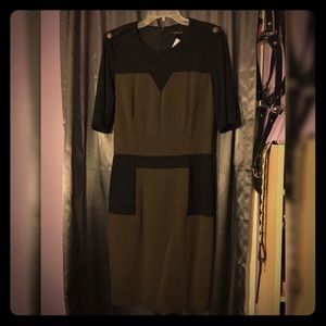 MNG by Mango Military Style Fitted Dress