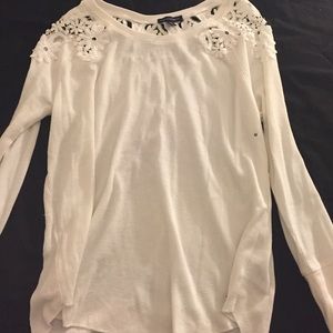 American eagle waffle lace top