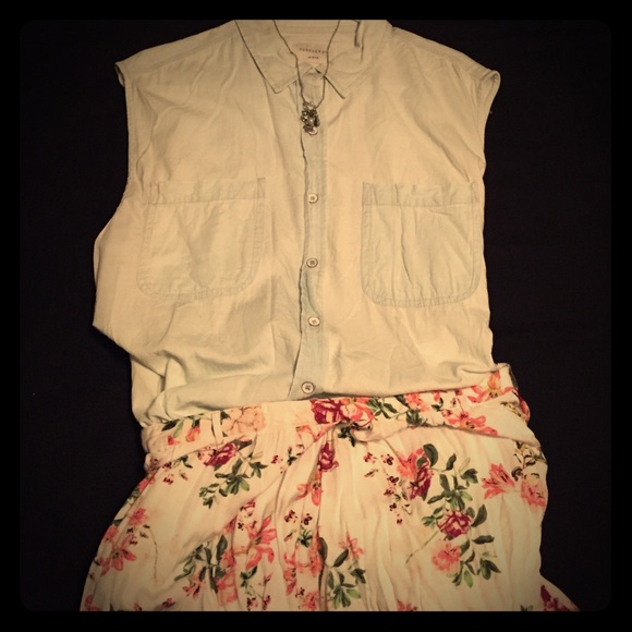 Forever 21 Light Denim Tank Top