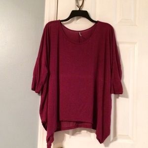 Maroon tunic top