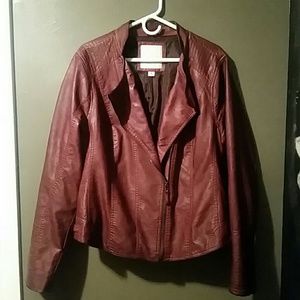 Burgundy Leather Jacket
