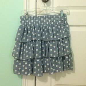 Grey Polka dot skirt
