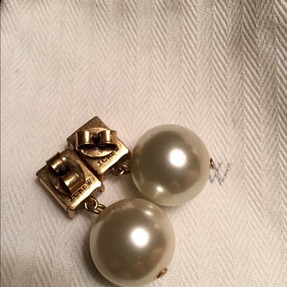 J. Crew crystal and faux pearl drop earrings - Picture 2 of 3