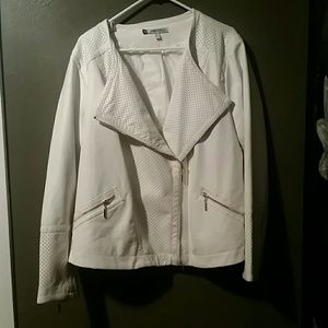 White Lightweight Leather Jacket