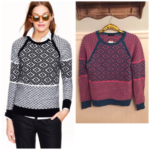 J. Crew Sweaters - NWT J.Crew Fair Isle Sweater Cashmere Blend Pink