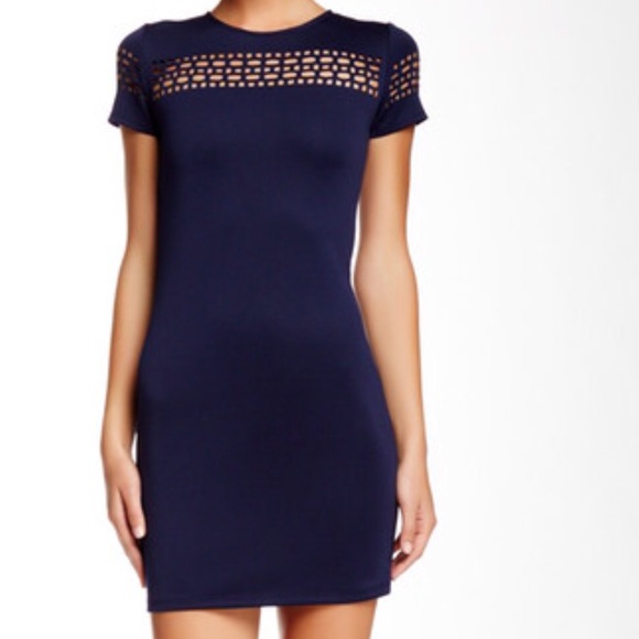 Soprano Dresses & Skirts - NWT Navy Cutout Bodycon Dress