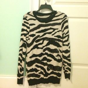Zebra print sweater