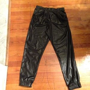 ⭐️Black loose plastic pants!⭐️