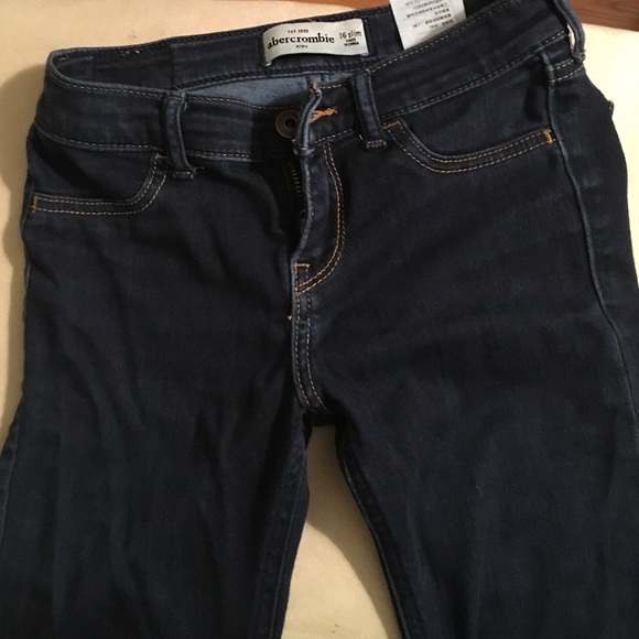 Dark wash Abercrombie kids jeggings