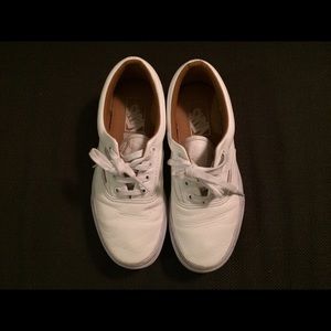 Women's Vans leather white shoes size 7