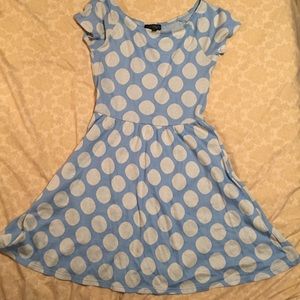 Top Shop baby blue polka dot dress sz 4