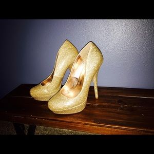 Gold Sparkly Heels