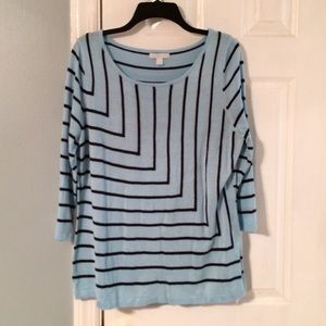 NY&C light blue with Navy striped sweater