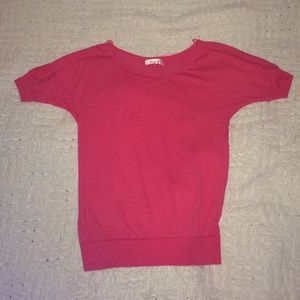 Bright pink, half sleeve Bershka shirt