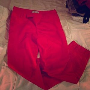 Gap red slim cropped pants