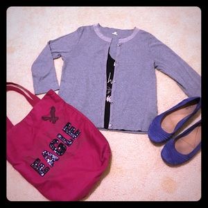 J.Crew 3/4 gray cardigan..