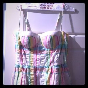 Pastel plaid lily Pulitzer bustier dress