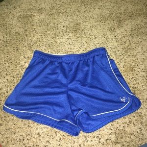 Blue athletic shorts