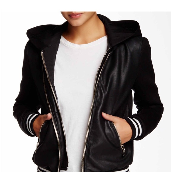Mackage leather bomber jacket with leather - Picture 1 of 2