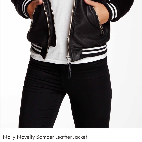 Mackage leather bomber jacket with leather - Picture 2 of 2