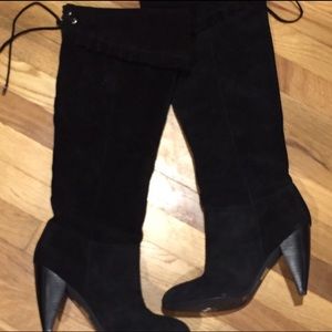 BCBG black suede boots. Size 8.5