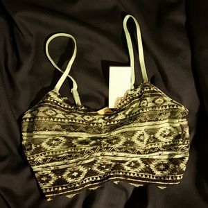 NWT Trillium lace bralette Aztec print