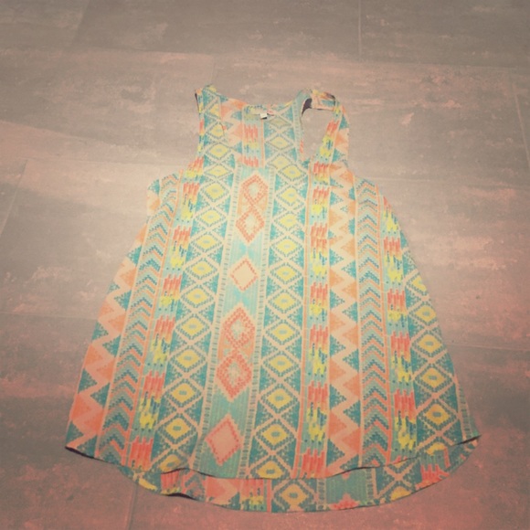 Tribal pastel patterned tank