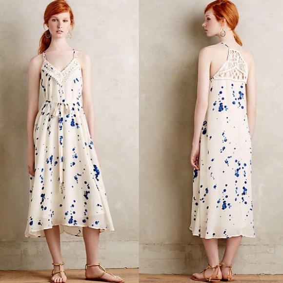 Anthropologie Dresses & Skirts - NWOT Anthropologie Ctochet Ink Dot Dress size M