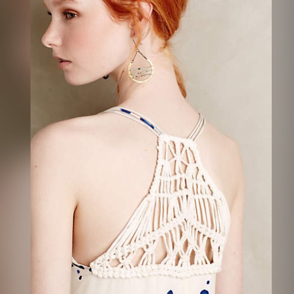 NWOT Anthropologie Ctochet Ink Dot Dress size M - Picture 2 of 2