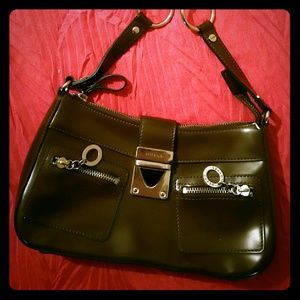 GUESS Handbag with Short armstrap (Brown/Chrome)