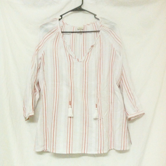NWT Beautiful Flowy Shear Cotton Tunic - Picture 2 of 2